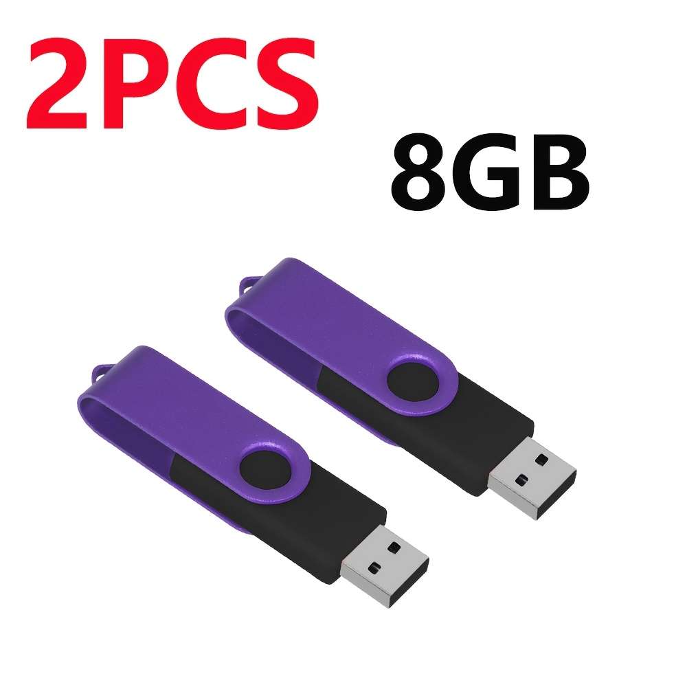 Usb Flash Drive Color Purple Items 8Gb 2Pcs