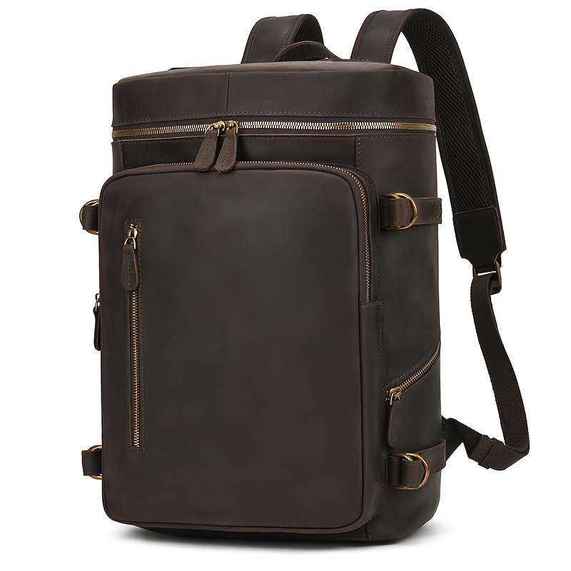 Men S Backpack Dark Brown1