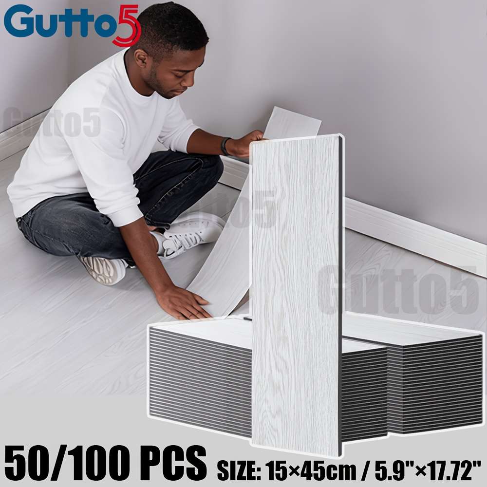 Self Adhesive Floor Stickers Medium Gray 100 Pcs Covers 6.75O
