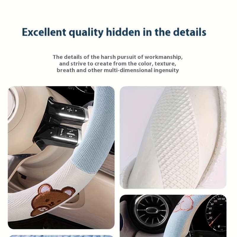 Car Steering Wheel Cover Black