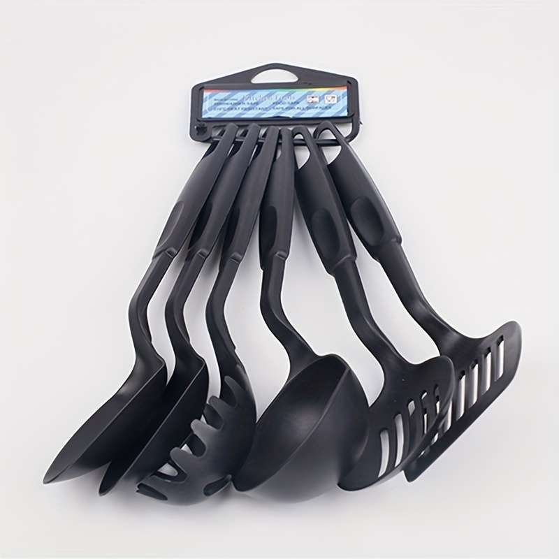 6pcs Salad Serving Sets Plastic Kitchen Utensils Set Including Ladle Spoon Slotted Spoon S
