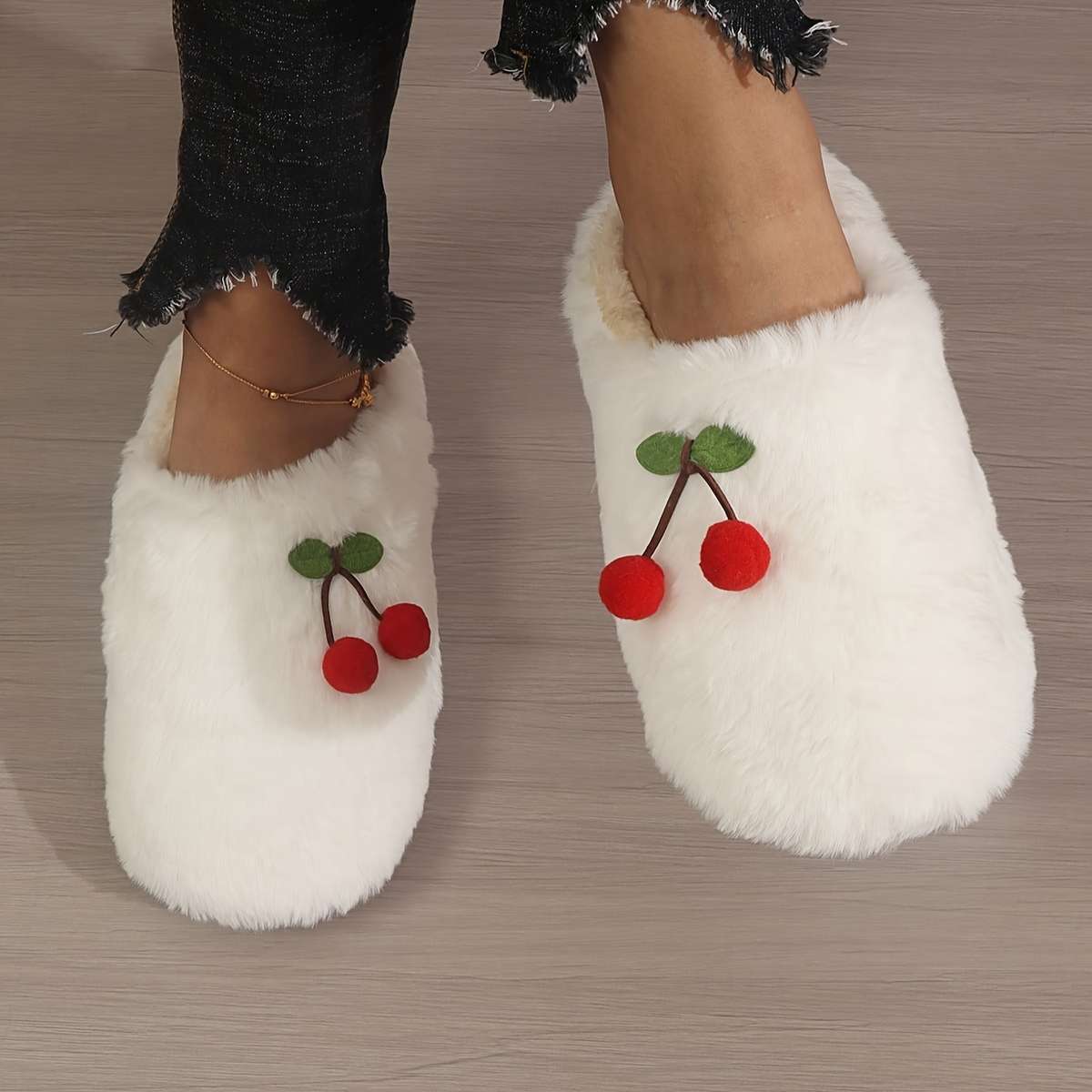 Cotton Slippers Color Soft Bottom Cotton  Blackcherry Sizeuk 6.5-7