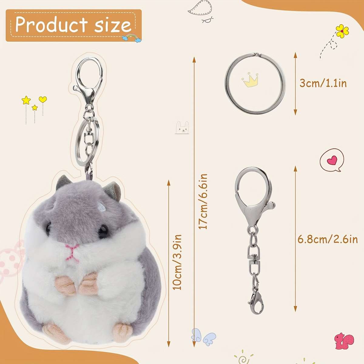 Plush Toyss color Gray  Add  Yellow  Add  Keychain