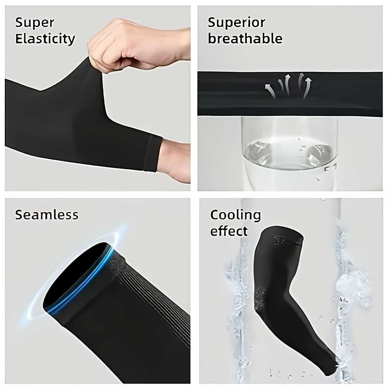 Sunscreen Sleeves Color 4 Pairs Of White