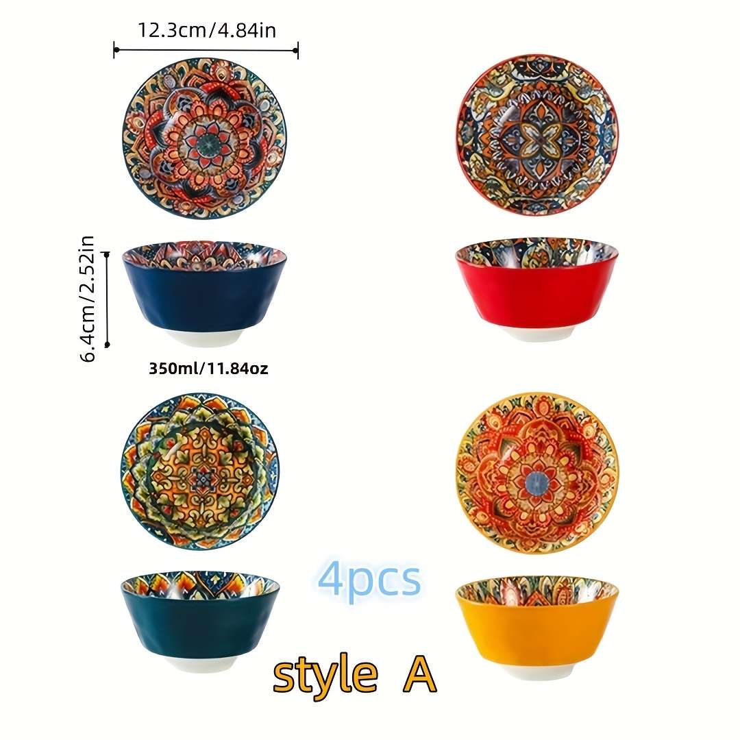 Bowl Color 1 Set Of 4 Pieces Combination A