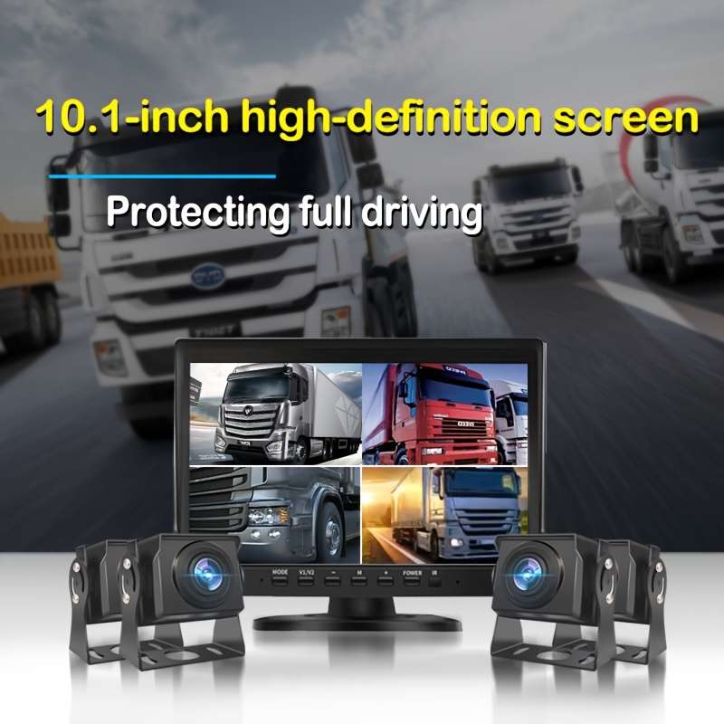 Inch Large Screen Channel Monitoring Dash Cam Featuring Memory Reversing Backup