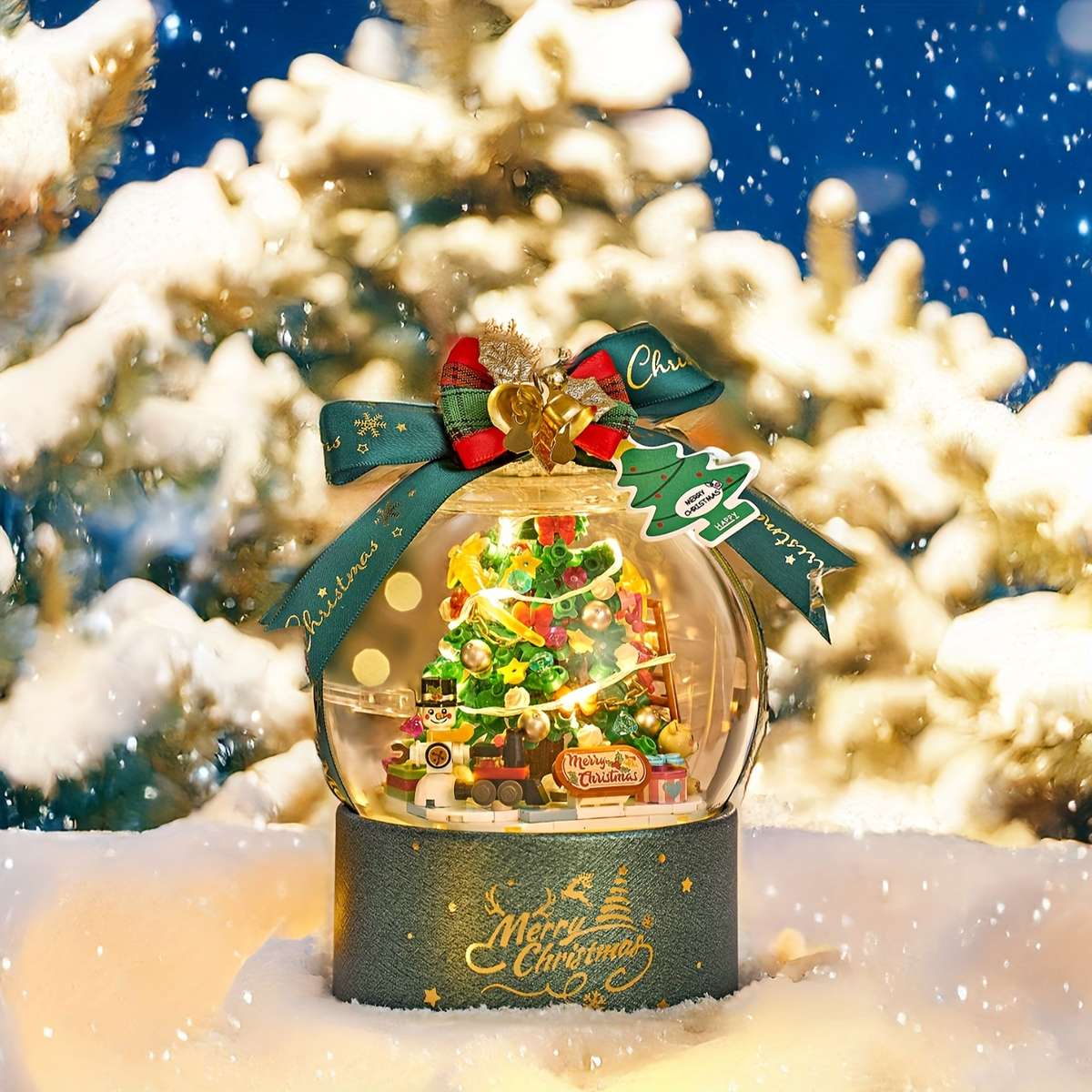 Building Toy Architectural Model Toy Set Style Christmas House Model