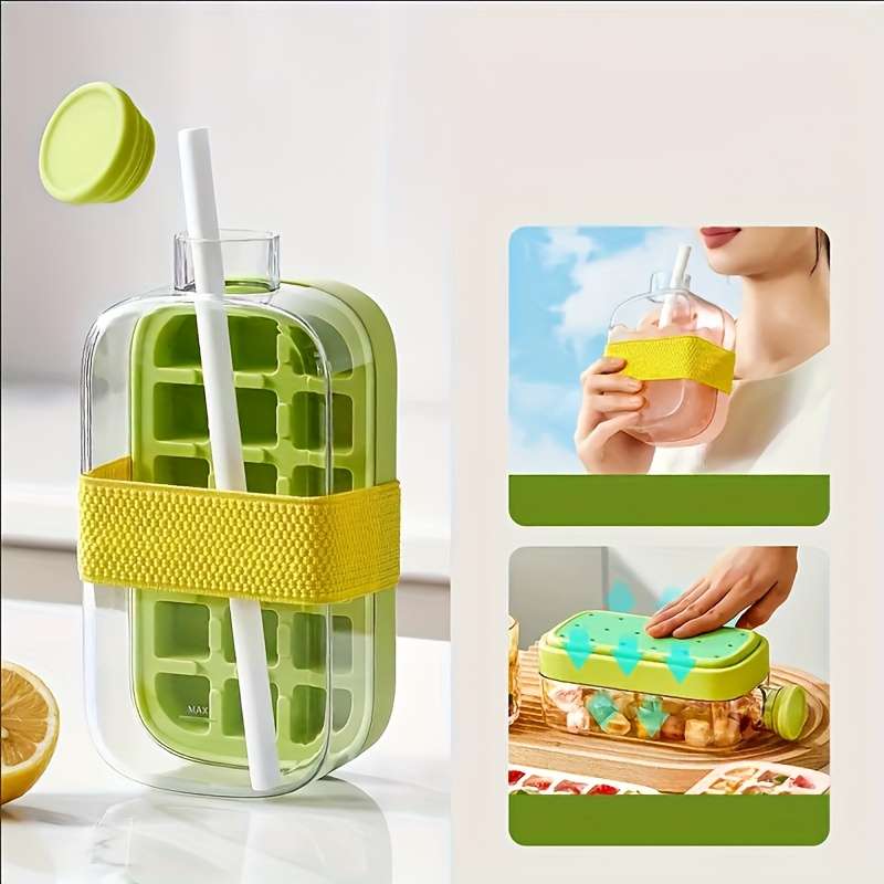 Ice Molds Capacity Fresh Green 18 Grids