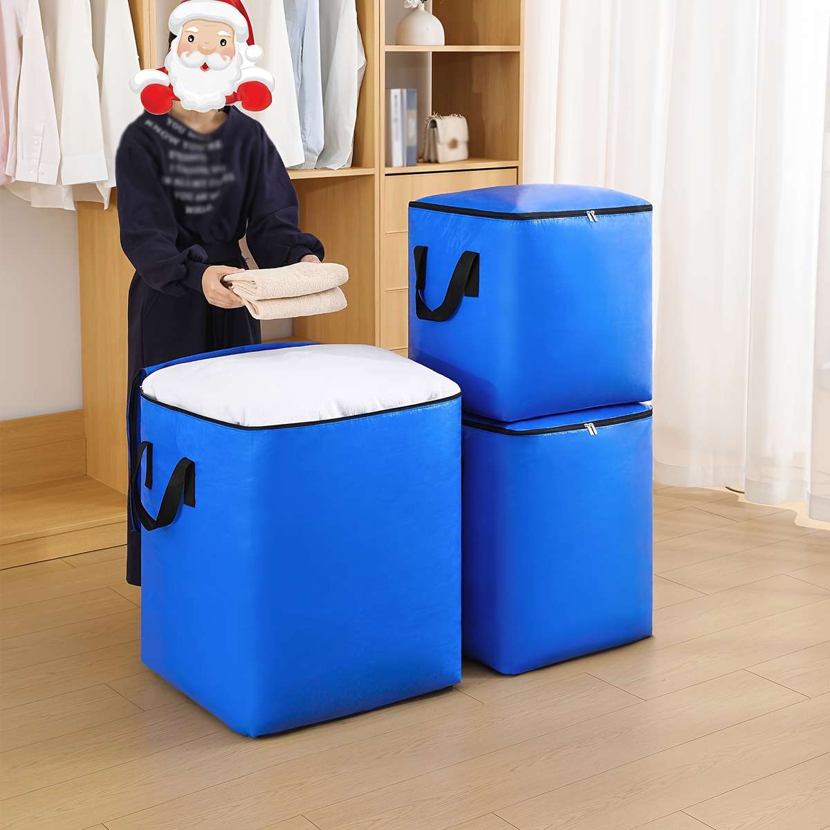 College Style Fabric Storage Bag Size L