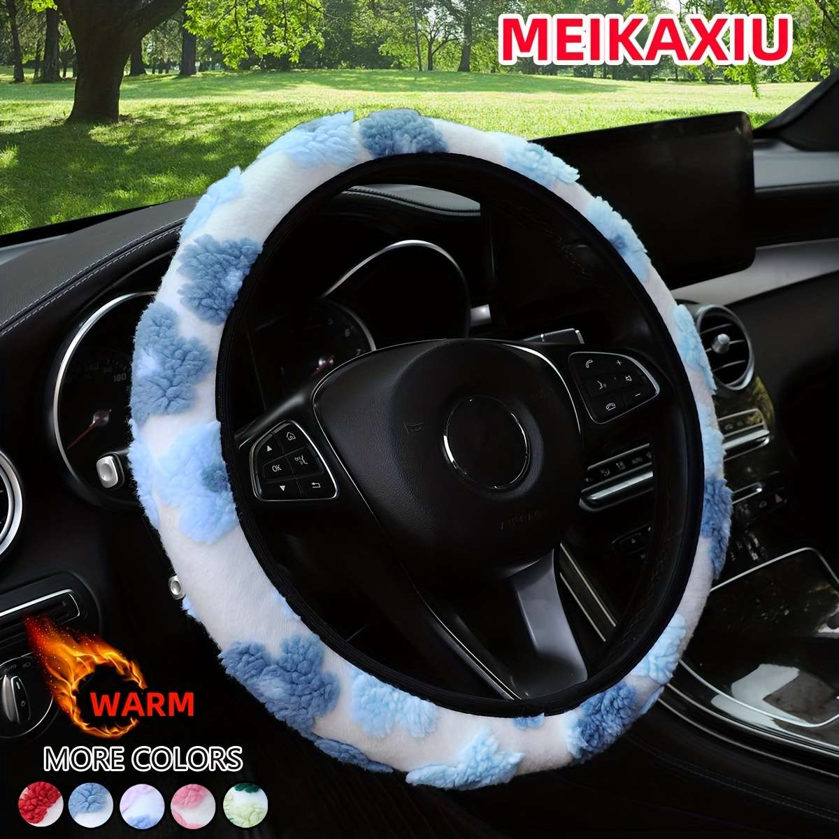 Car Steering Wheel Cover Blue