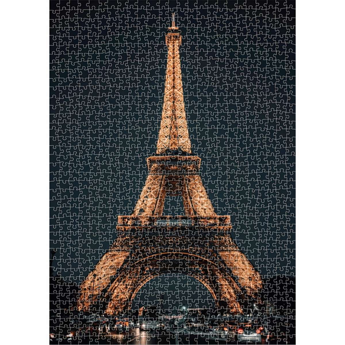 1000pcs Jigsaw Puzzle Beginner Level Portable Rectangle Paper Puzzle Thick Dura
