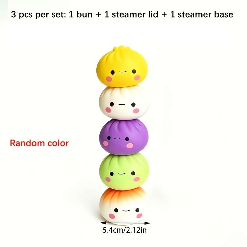 Squeezable Toys Color Random Color Style Style Bun Squeezing Toy