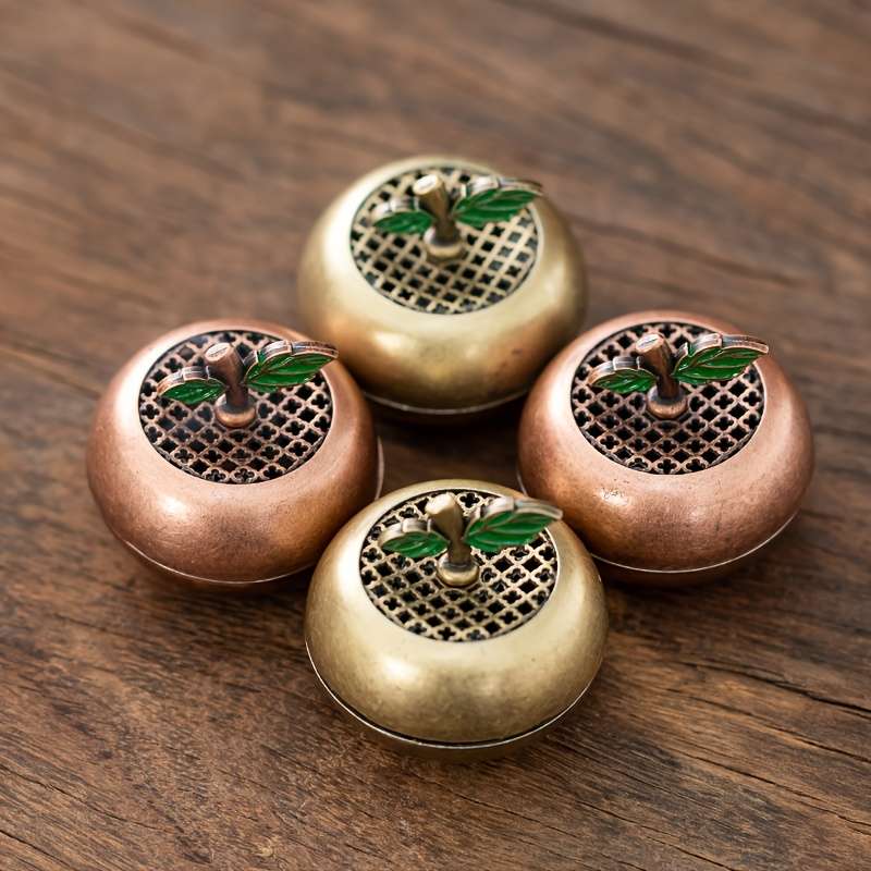 Incense Burner Color  Red Apple   Small Incense Burner  Bronze Color