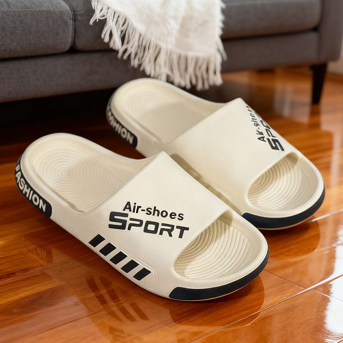 Men Slippers Summer Style White Size Uk 7.5
