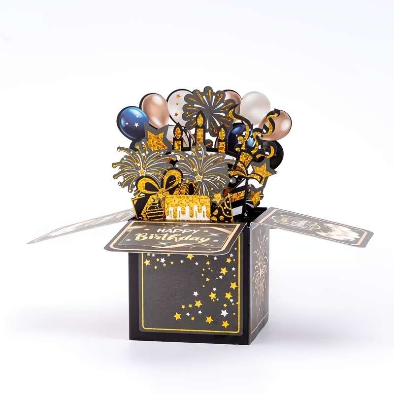Greeting Cards Style Handmade 3D Pop-Up Birthday Card Box