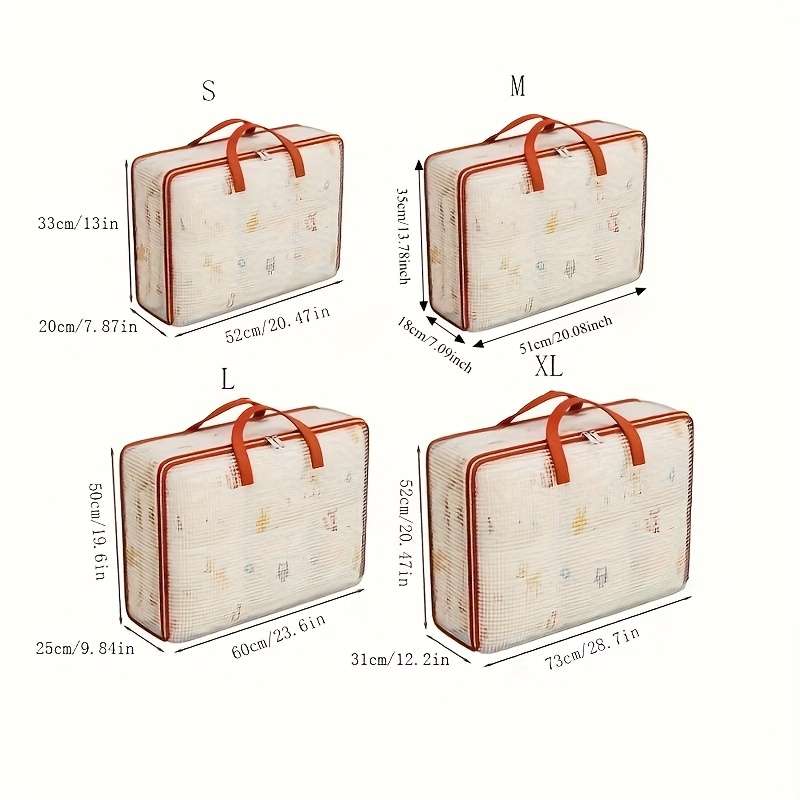 2Pcs Large Capacity Waterproof Storage Tote Storage M 2Pcs