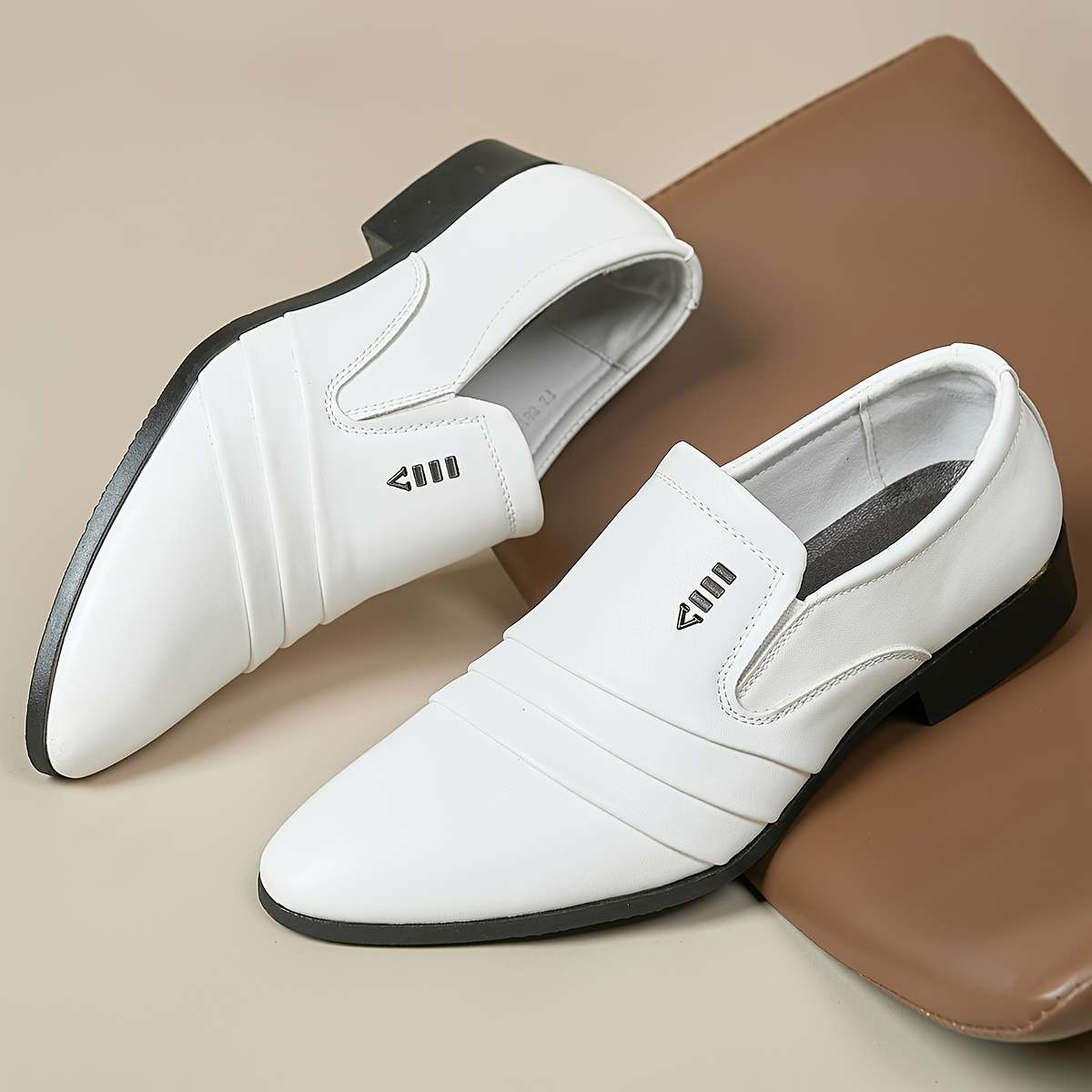 Mens Leather Shoes Color White Sizeuk 7
