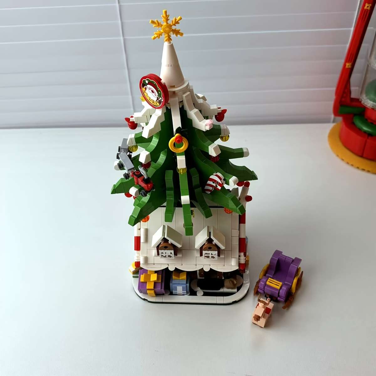 Building Toy Architectural Model Toy Set Color Christmas Tree House   Gift Box