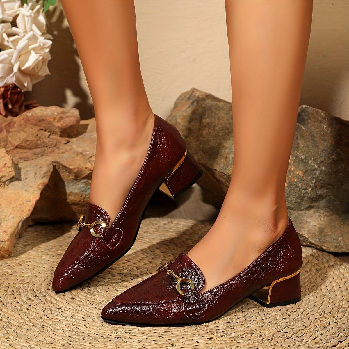 Women S High Heels Color Burgundy Sizeuk 7