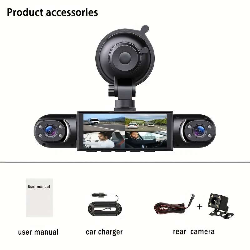 Dashcam Storage 4 Lenses  With 64G Memory Card