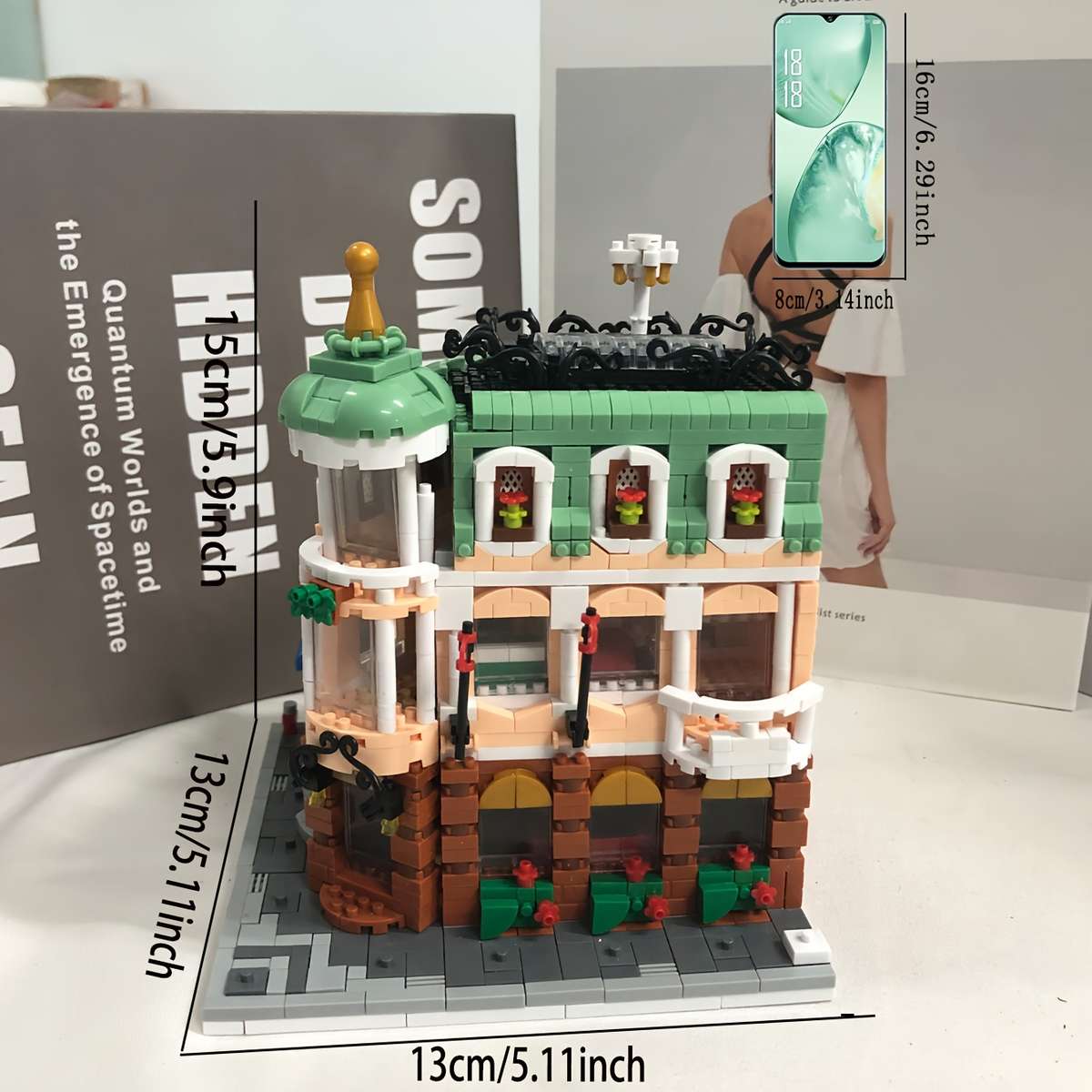 Building Toy Architectural Model Toy Set Model Corner Hotel 2260Pcs