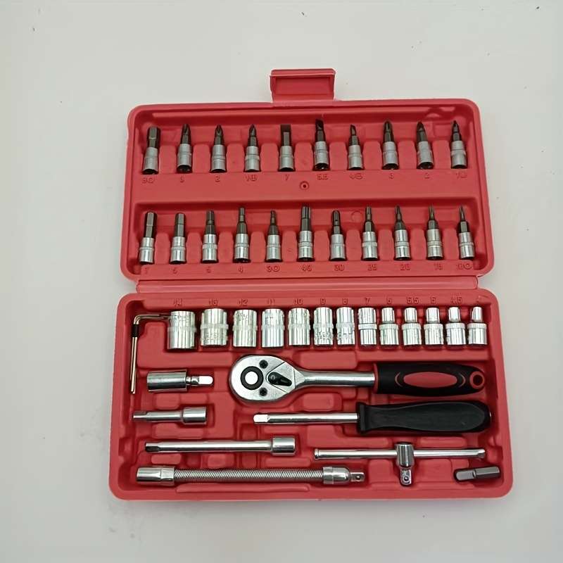 Screwdriver Bit Tool Set Color Portable Tool Set   46 Pieces Black Size Gb46And3 7564 3
