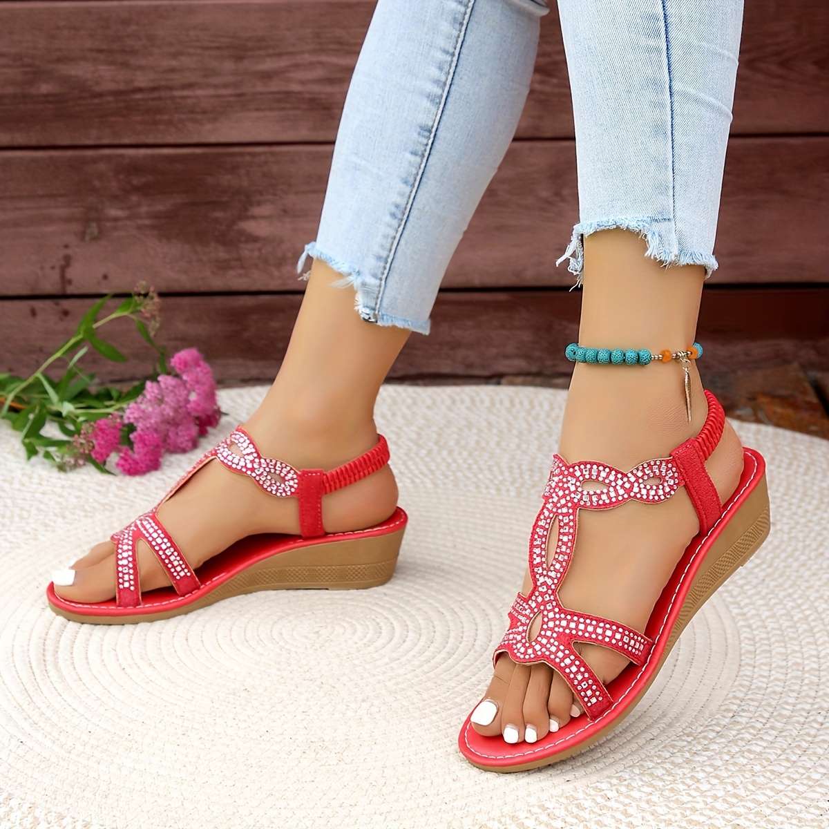Sandals Color Red Sizeuk 7.5