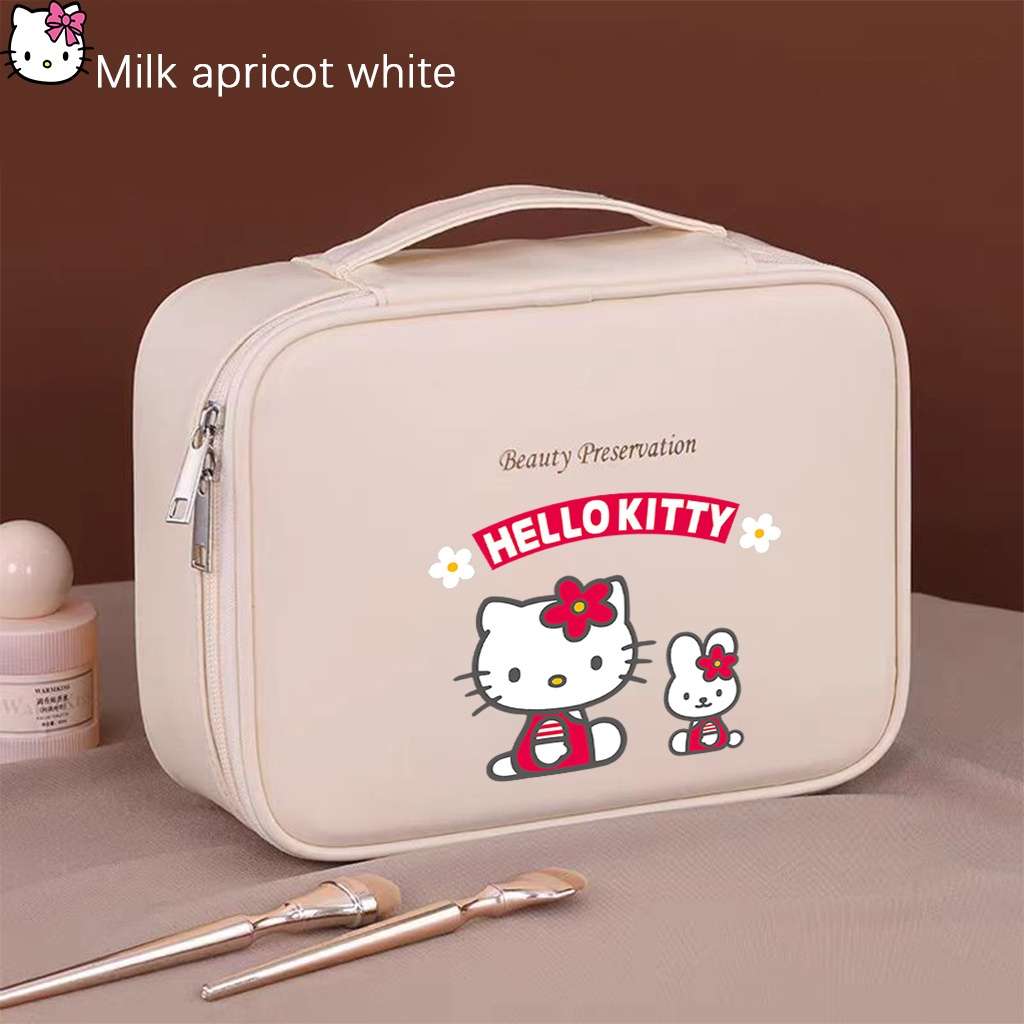 Luxury Grand Authorized Sanrio Hello Kitty Fashion Portable Large Capacity Makeu