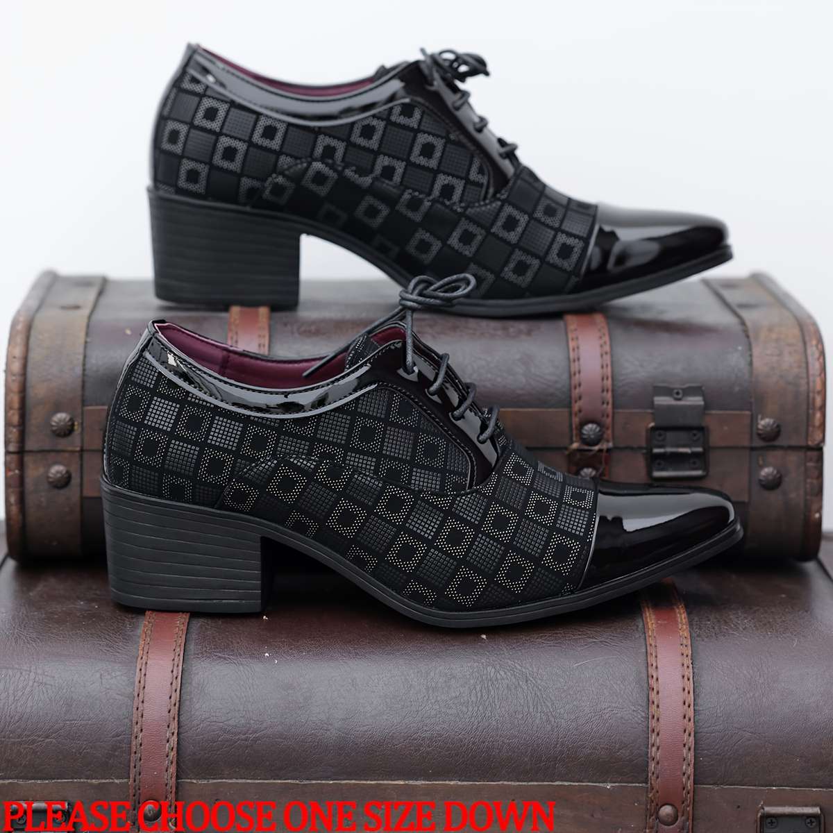 Mens Leather Shoes Color Black Sizeuk 7
