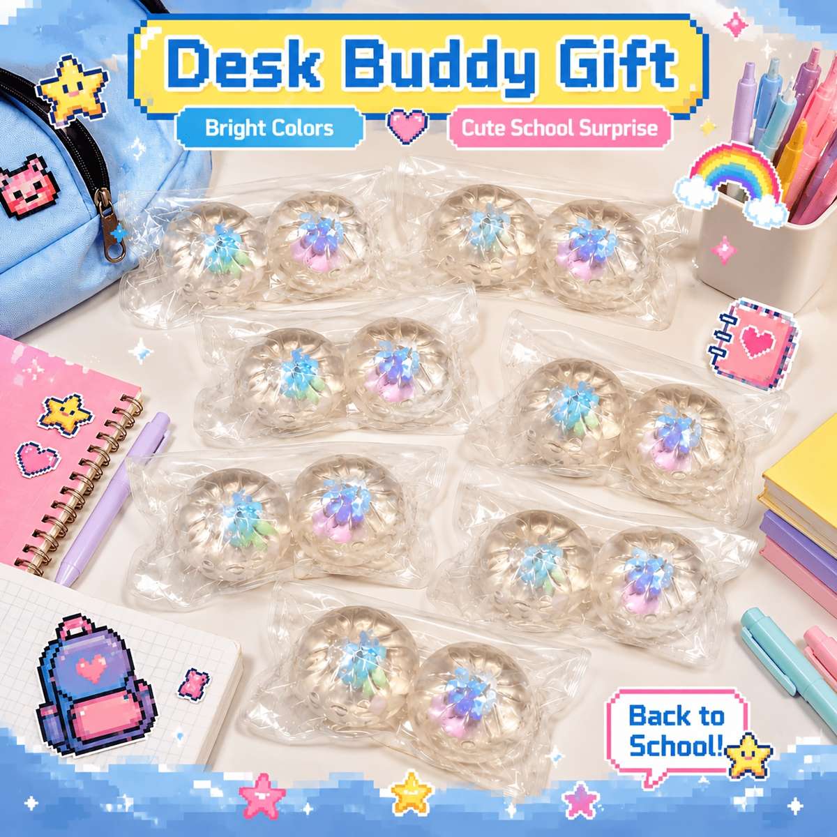 Squeezable Toys Style 2Pcs Candy Small Buns Items Random Style