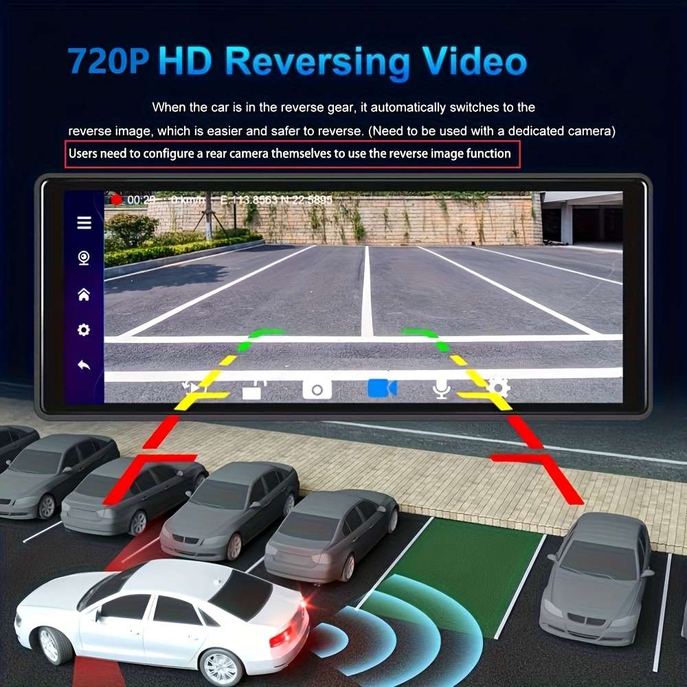Exclusive Hd Wireless Carplay Dvr With Rear Camera Multifunctional Touch Screen