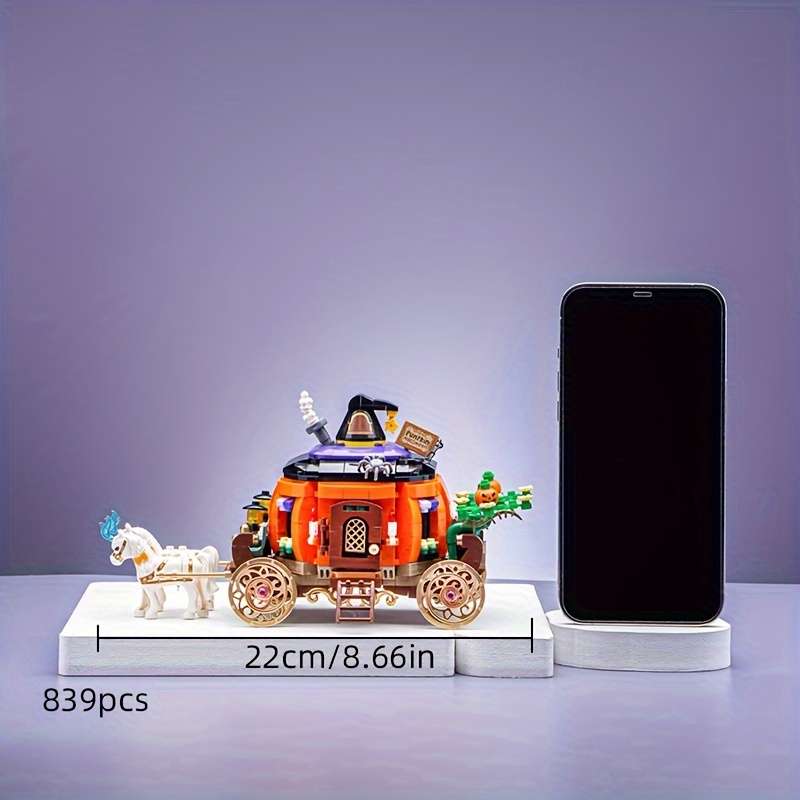 Building Toy Architectural Model Toy Set Style Halloween Pumpkin Carriage