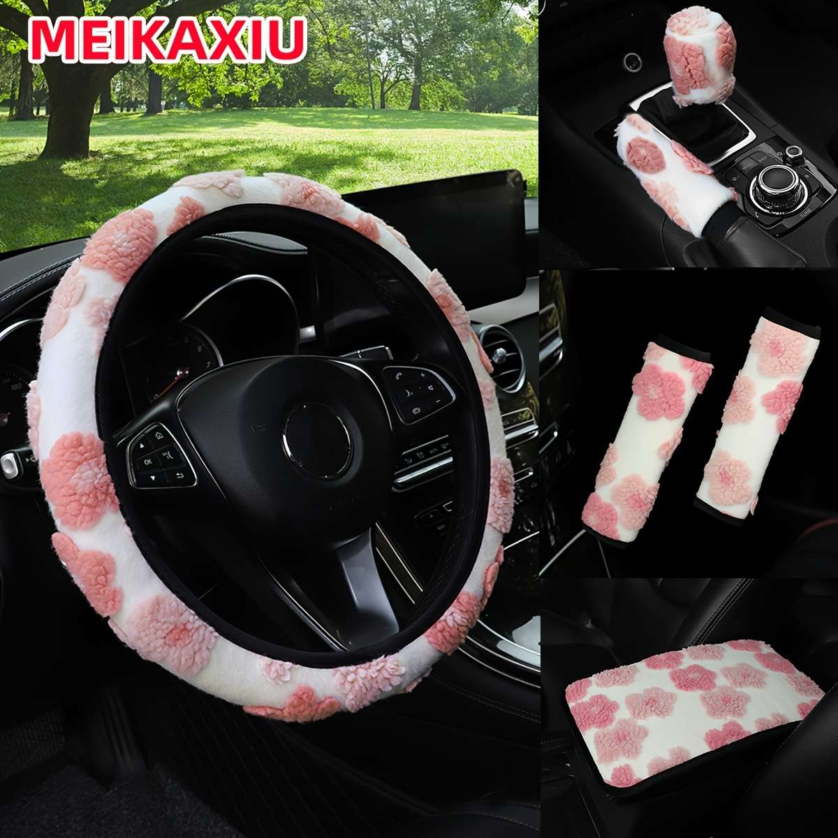 Car Steering Wheel Cover Green
