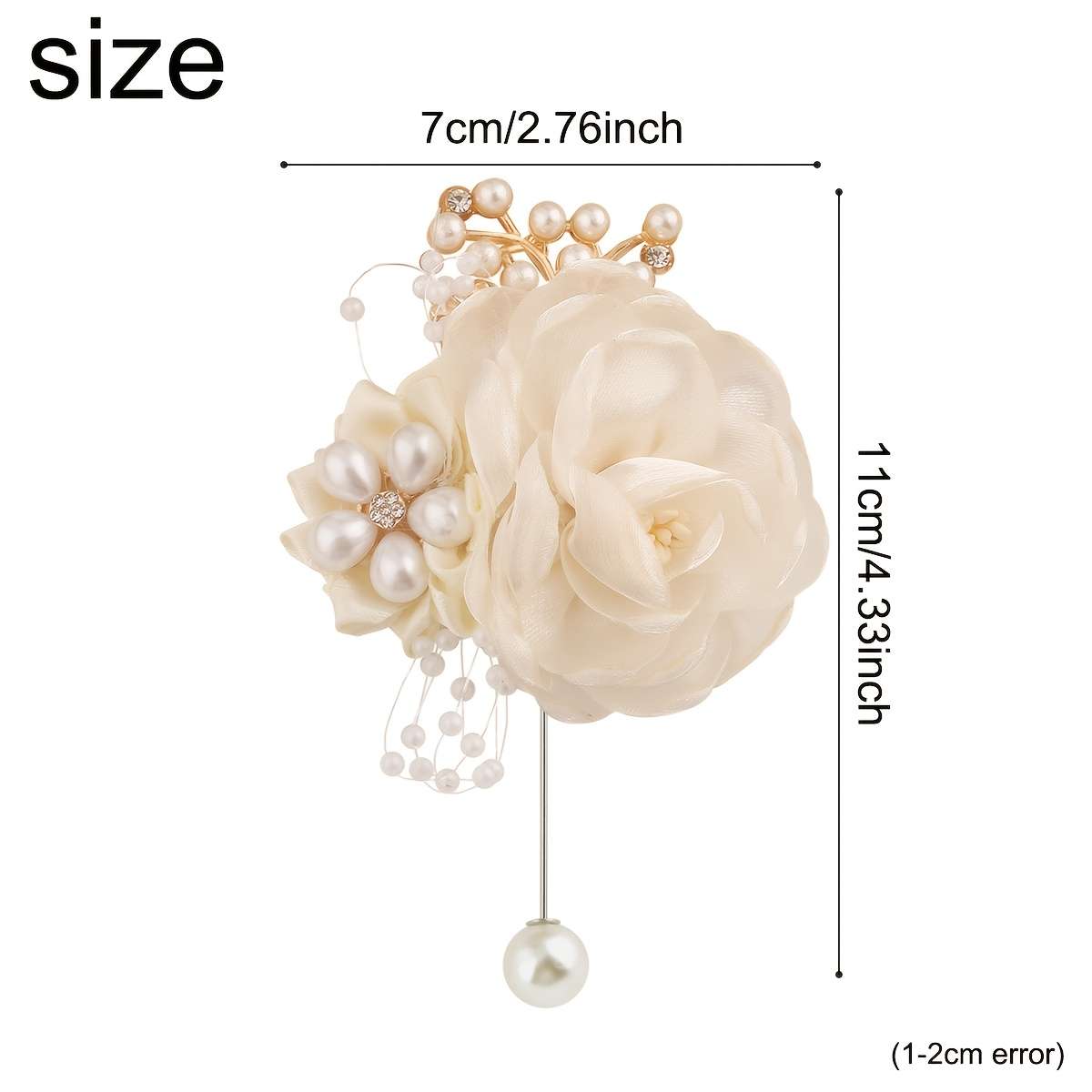Wedding Supplies Color 4Pcs Cream Colored Chest Flowers