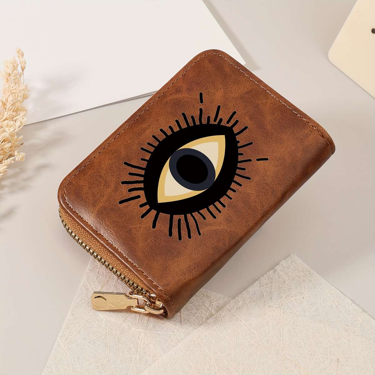 Simple And Creative Eye Print High-Quality Credit Card Storage Bag