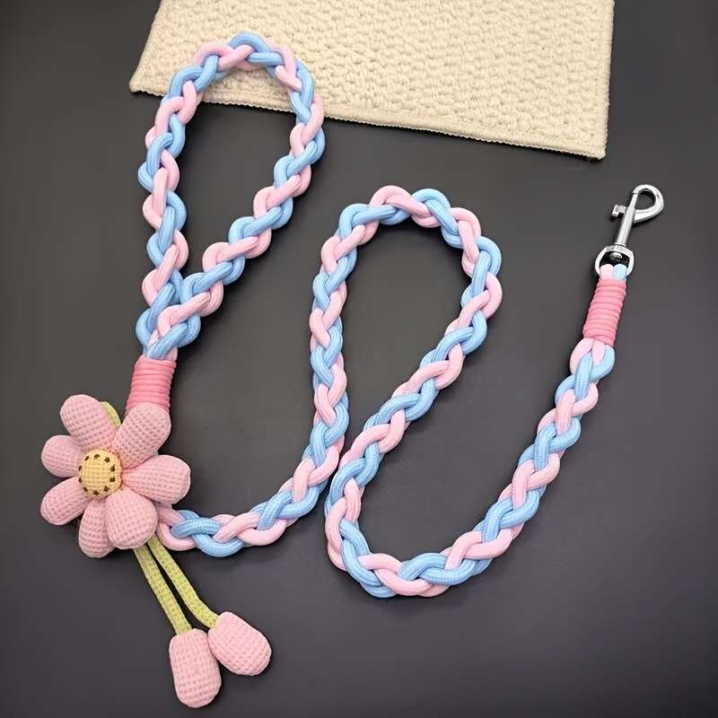 Dog Leash Size Onesize Style Purple Cherry Yellow Sunflower
