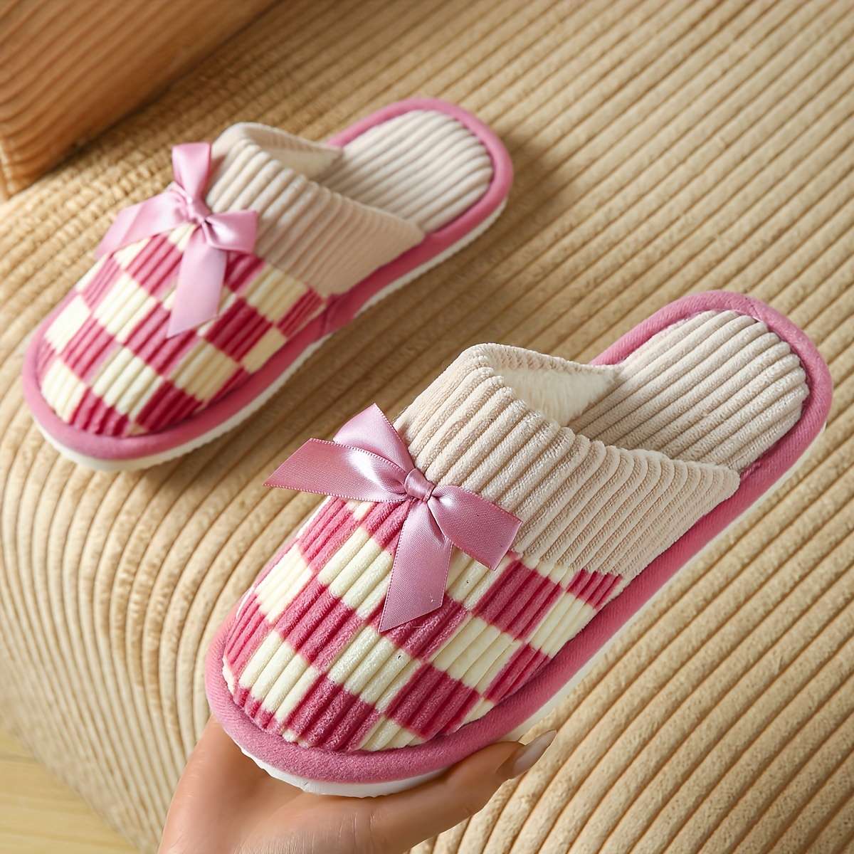 Cotton Slippers Color Grey Sizeuk 6.5-7