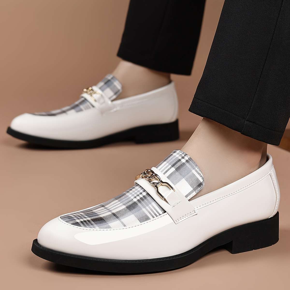 Mens Leather Shoes Color White Sizeuk 8