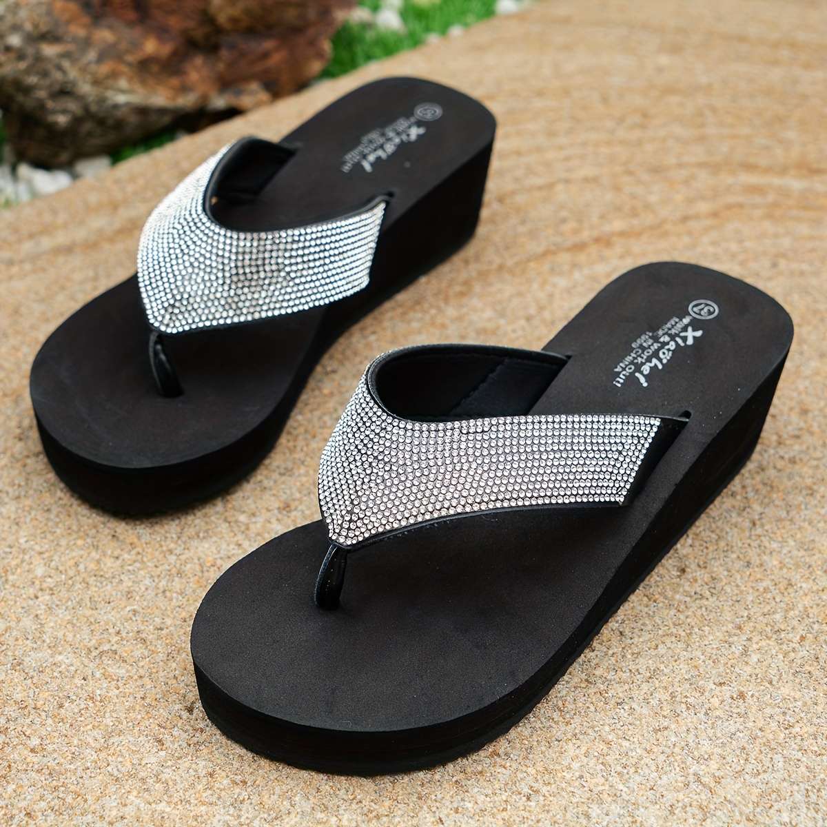 Ladies Summer Flip Flops Black Uk 4
