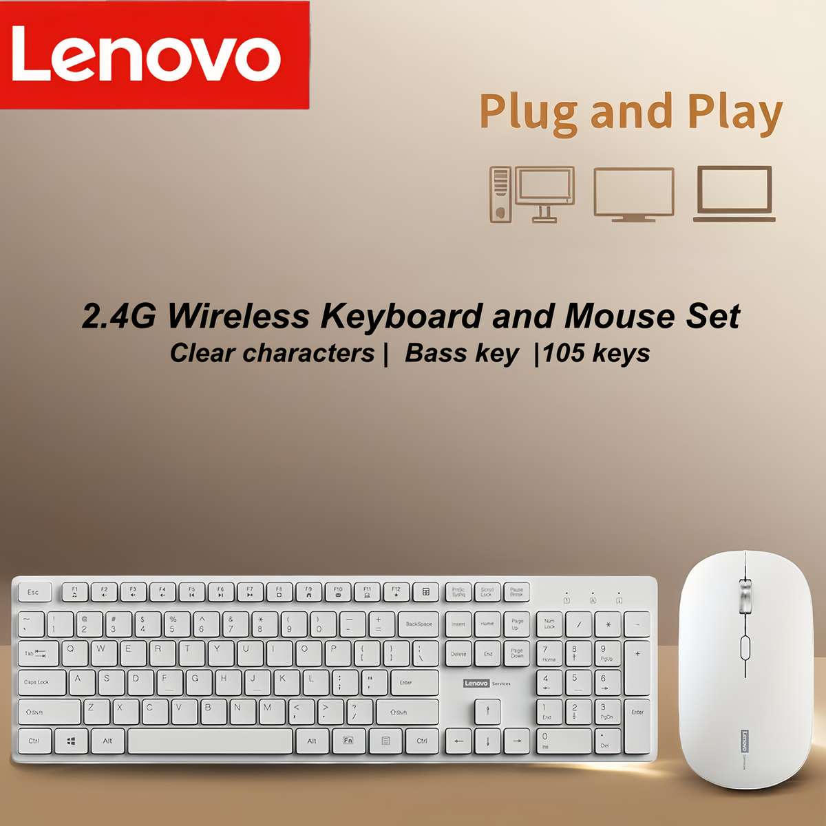 Ultra-Thin Wireless Keyboard And Mouse Set