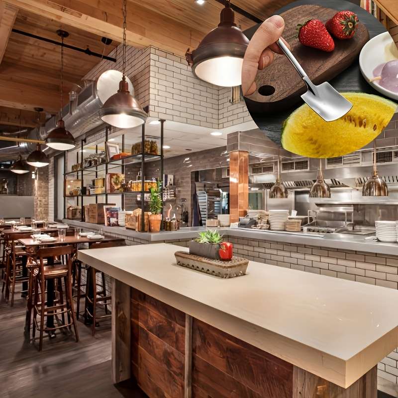 8pcs set Dessert Spoons 8 Stainless Steel Spoons Ice Cream Fruit Spoons Suitable For Home Fr