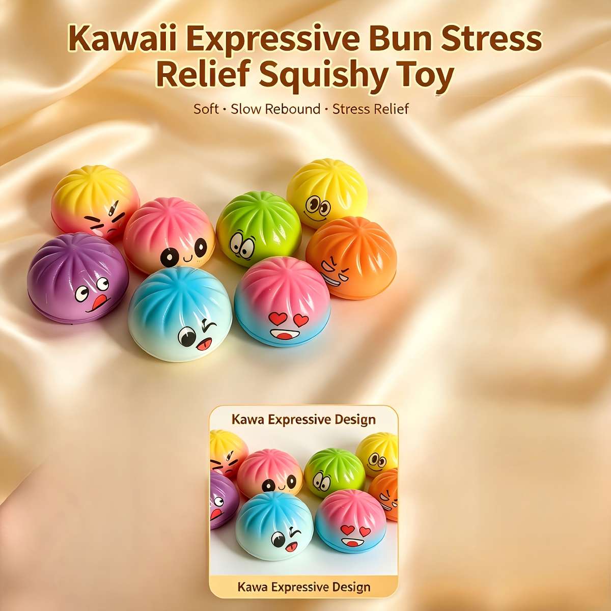 Squeezable Toys Style Emoji Random Color Style Quantity 2Pcs