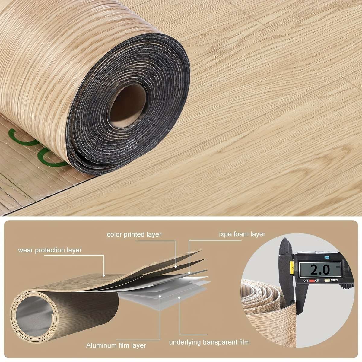 Self Adhesive Floor Stickers Dark Red 2 Rolls