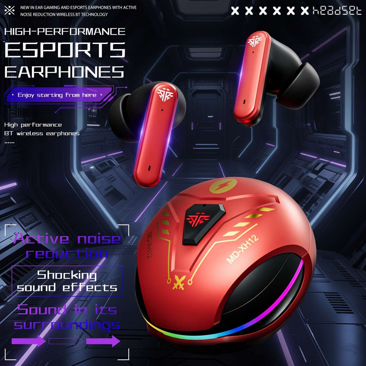Rechargeable Wireless Earbuds Headphones Headset