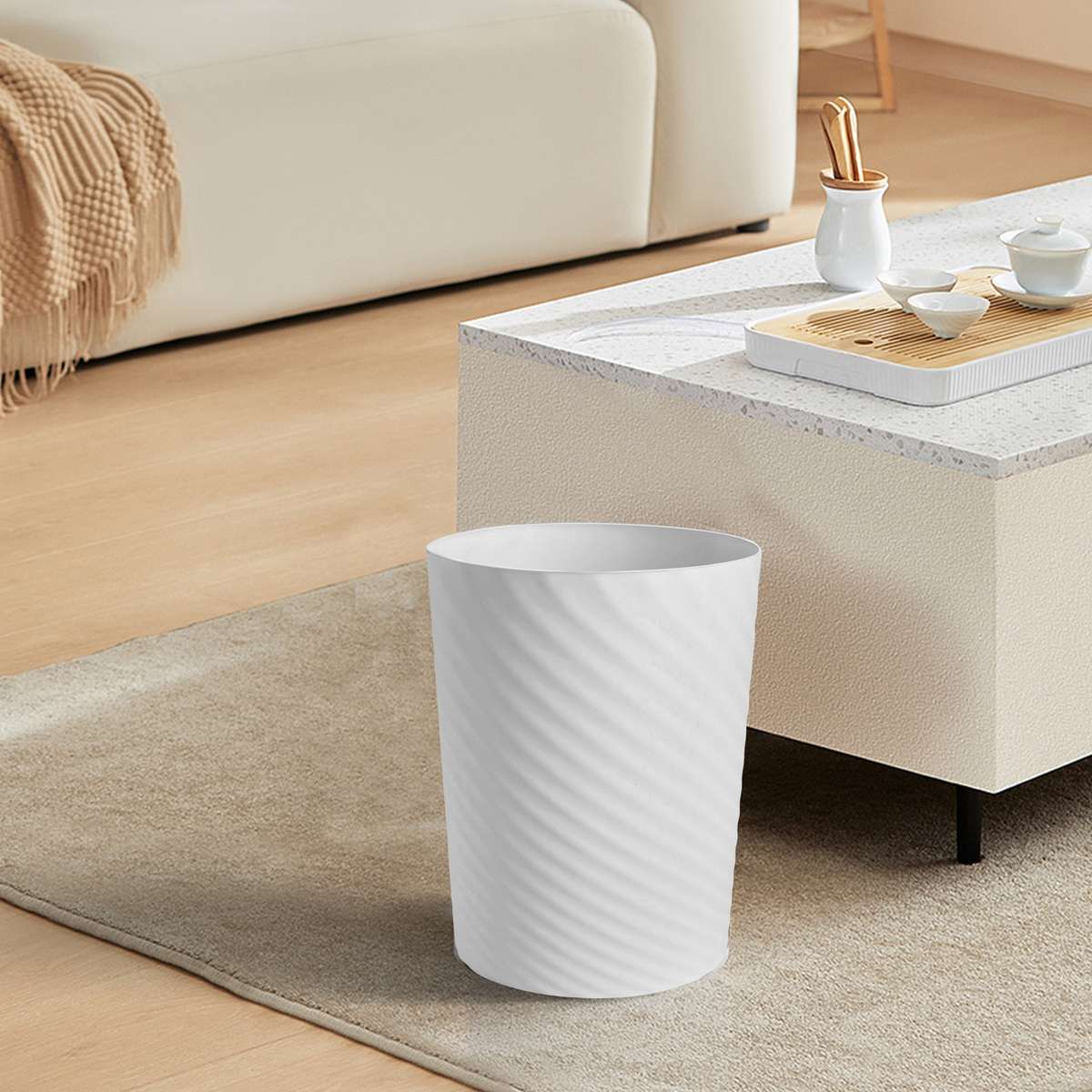 Garbage Can Color White