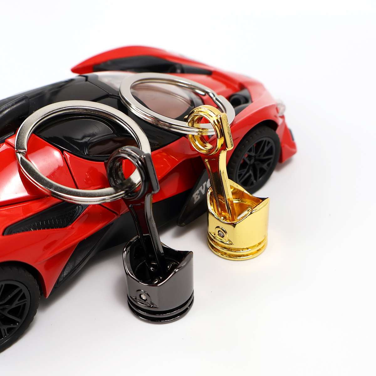 Keychain Ornament Color 2Pcs Black  Color