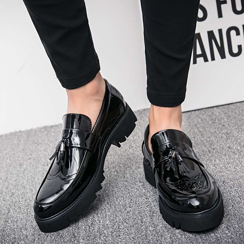 Mens Leather Shoes Color Black Sizeuk 6.5