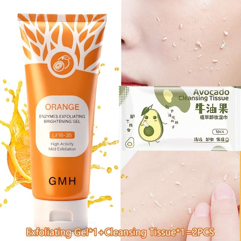 Facial Cleansing Color 2Pcs Gel Cleansing Tissue