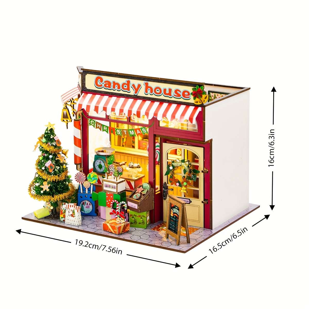 Building Toy Architectural Model Toy Set Items Holiday Season Candy House