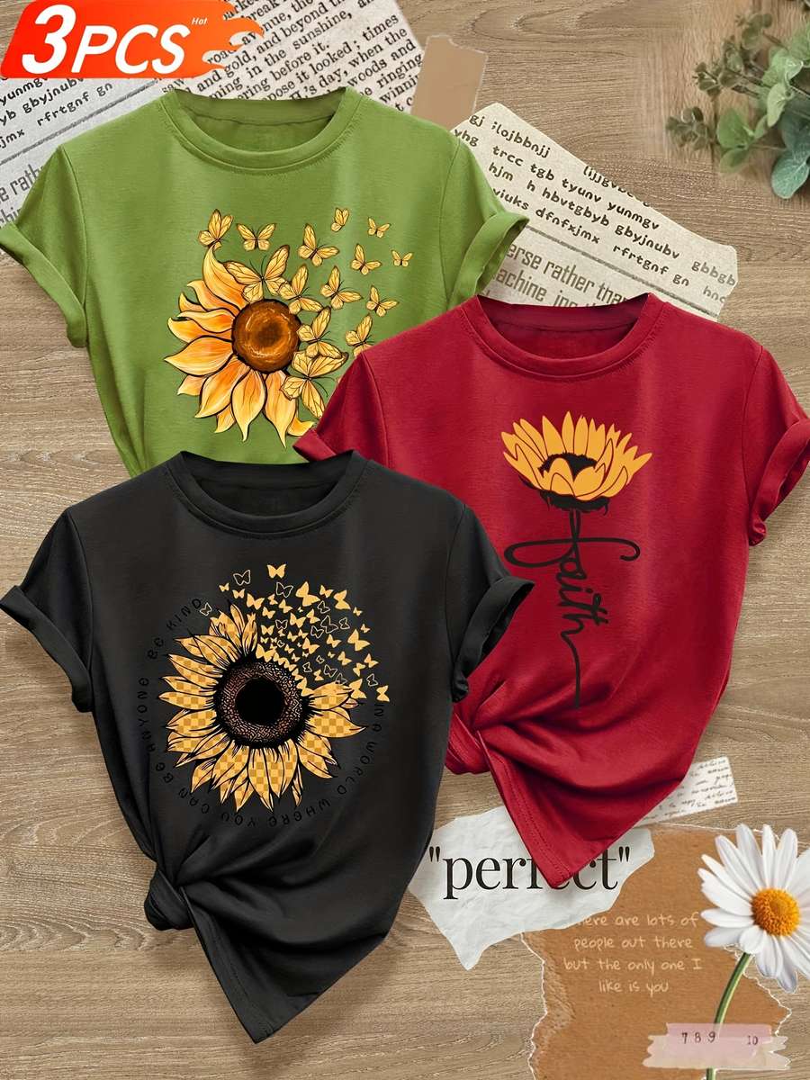 Womens T Shirt Color Red Black White Sizexl